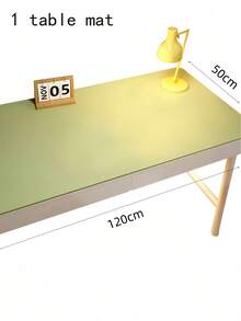 1pcEye Protection Desk Mat Student Leather Non Slip Solid Color Table Cover Oil Proof Computer Laptop Pad For Home Office Study Dining Table Decor Gift - green - View 10