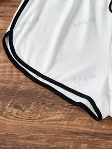 Snug Zone 休閒運動風拼色滾邊女款居家服兩件組下身套裝 - 彩色 - 查看 4