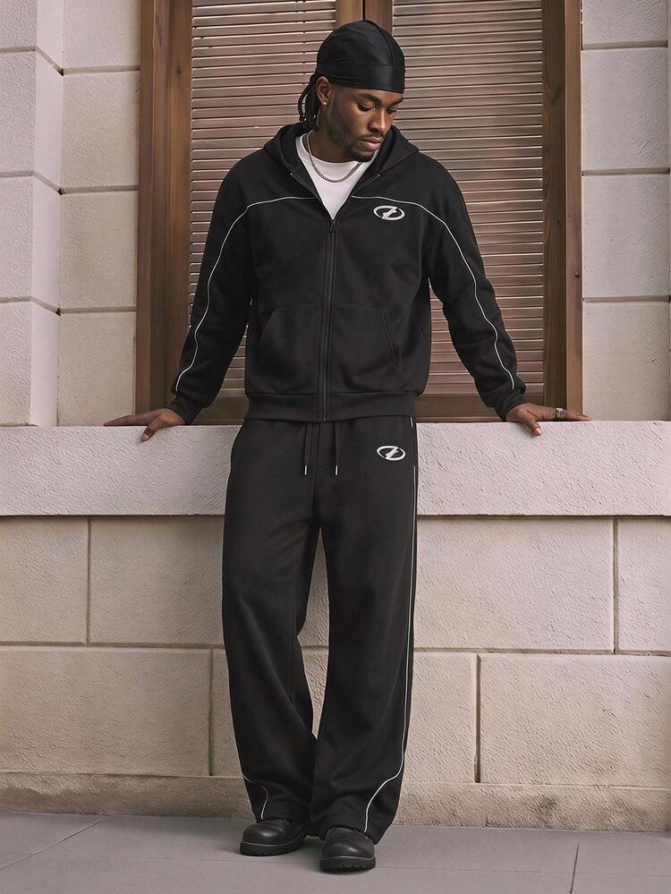 AXEPEAK Men's Loose Fit Casual Versatile Zip-Up Hoodie Set | SHEIN USA