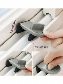 Aluminum Alloy Sliding Door And Window Lock, Adjustable Sliding Door And Window Anti-Theft Lock Wedge, Reinforced Anti-Theft Device, With Anti Pinch, Anti-Theft, And Anti Fall Functions, Suitable For Home Safety - Multicolor - View 5
