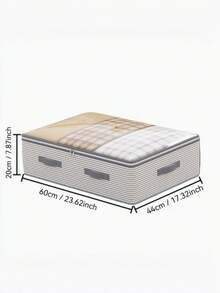 1pc Large Capacity Clothes Storage Bag With Clear Window, Flip Top Closet Underbed Travel Organizer - Multicolor - View 3