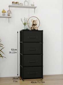 1Pc Small Medium Size Drawer Dustproof No Assembly Freestanding Cube Storage Cabinet Multifunctional Portable Wardrobe Closet Organizer Shoe Rack Bookcase Display Shelf For Bedroom Living Room Kitchen Office Holiday Storage Christmas Gift Home Decor Fall Home Decoration Must Have Hot Search - Multicolor - View 9