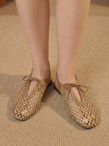 Styleloop Señoras, Uñas de Sauce, Hebillas, Zapatos Planos. - Marrón - Ver 7