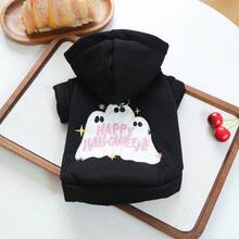 PETSIN 1pc Universal Halloween Hoodie For Cats And Dogs, Embroidered Spider Ghost Casual And Comfortable Clothing, Suitable For Daily Outdoor Walks, Halloween Candy Hunts, And Holiday Atmosphere Pet Photos - Multicolor - View 17