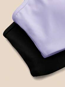 SHEIN Cheerettes 女款素色休閒日常細肩帶運動內衣 2件組 - 彩色 - 查看 11