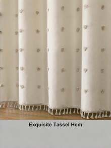 1 Piece Standard Size Waterproof Thick Polyester Tufted Hydrangea Shower Curtain Three Dimensional Cut Flower Decorative Mold Resistant Quick Dry Lightweight Solid Neutral Tone Bathroom Divider For Home Restroom Daily Bathing Space Trending - Beige - View 3