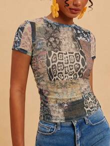 Travachic Women's Summer Fashion Blue Top Night Out Sexy - Multicolor - View 7