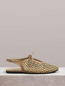 Styleloop Señoras, Uñas de Sauce, Hebillas, Zapatos Planos. - Marrón - Ver 1