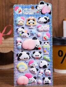 POKOJA LAND 3D Cute Animal Panda, Rabbit And Cat Paw Foam Sticker, Decompression Sticker, Decorative Sticker For Water Bottle, Keyboard, Table, Rewards For Kids, 3D Scrapbook Sticker Toy - Multicolor - View 11