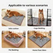1pc Waterproof Pet Mat, Versatile All-Season Use, Oxford Cloth Waterproof, Suitable For Small/Medium/Large Dogs & Cats, Scratch & Bite Resistant, Pet Bed/Nest Mat - Grey - View 6