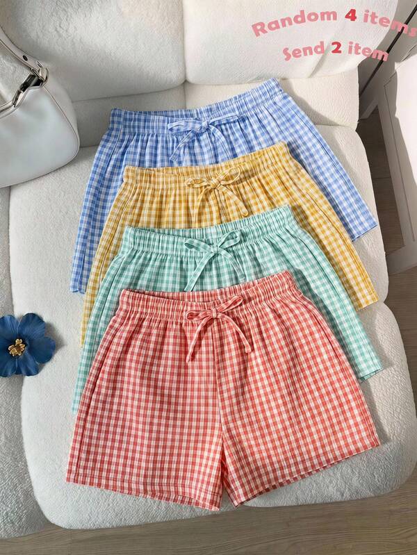 Sparklyn Tween Girls 2pcs/Set Girls Tween Casual 90s Alt Uniform Blue Light Yellow Loose Linen Shorts/Summer Beach School, Back-To-School