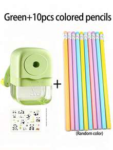 1/5pcs Hand Cranked Pencil Sharpener, Battery Free, Four Color Options, 5-Level Adjustable Pen Tip, ABS Material, Suitable For Students, Families, And Offices, Can Be Used For Birthday Gifts, Back To School Gifts, Etc. - Multicolor - View 15