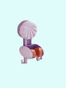 1pc Cream-Colored Movable Adjustable Suction Shower Head Holder, Punch-Free Fixed Shower Nozzle Bracket For Home Bathroom And Kids - Suction cup shower - View 5