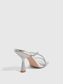 CUCCOO SZL Women's Diamond Belt Design Elegant Fashion Holiday High Heel Sandals - Silver - View 3