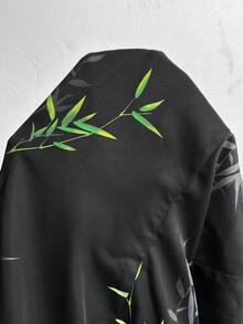 EastFlair 女款夏季優雅竹紋印花開衩迷你洋裝 - 彩色 - 查看 10