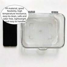 1pc Transparent Large Capacity Flip-Top Storage Box, Dust-Proof Stackable Desktop Box, Sealed Lid, Multi-Functional Acrylic Storage Box, Suitable For Storing Masks, Hair Accessories, Small Items, Medicines, Stationery - Multicolor - View 3