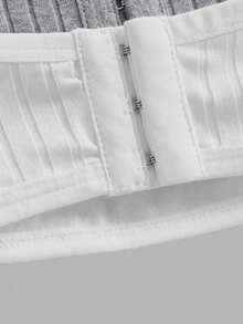 SHEIN 青少年女孩簡約舒適親膚內墊抹胸式內衣 2件/組 - 彩色 - 查看 9