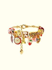 Popjeli DIY Cute Wind Bracelet, Number 7/Stars//Fruit/Ice Cream/Summer Travel - Gold - View 6