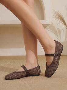 Styleloop Ladies, Willow Nails, Buckles, Flat Shoes. - dark brown - View 8