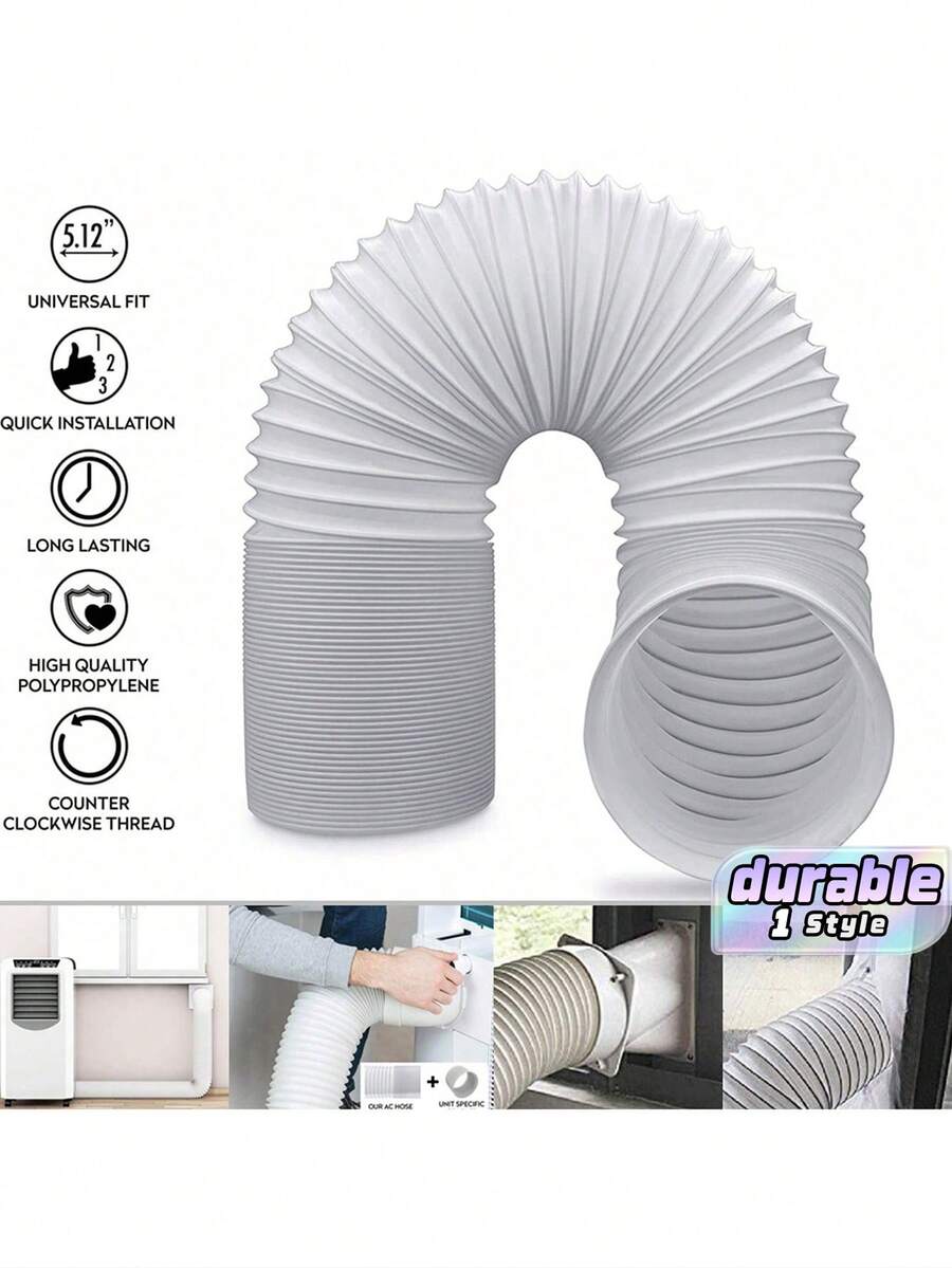 1pc Adjustable Ducted Heavy Duty Four Layer Protective Clothes Dryer Exhaust Hose White - one size fits all - View 1
