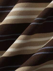 DAZY Summer Striped Multicolor Men's T-Shirt - Brown - View 7