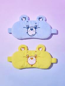 Care Bear X Joivida 1個可愛刺繡熊睡眠眼罩，柔軟遮光設計，男女適用，適合午睡、旅行、居家放鬆、辦公室、日常睡眠輔助，也是週年紀念、生日或聖誕襪填充物的獨特個性化禮物 - 彩色 - 查看 5