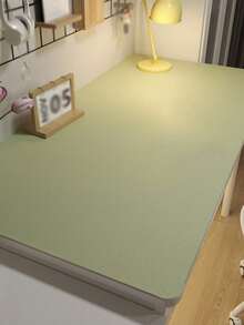 1pcEye Protection Desk Mat Student Leather Non Slip Solid Color Table Cover Oil Proof Computer Laptop Pad For Home Office Study Dining Table Decor Gift - green - View 3