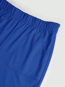 TaskEZ Conjunto de uniforme médico con top de manga corta y pantalones largos - Azul - Ver 7