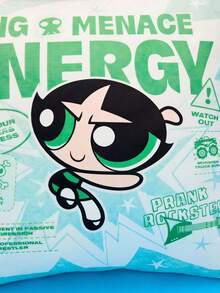 THE POWERPUFF GIRLS X Joivida 1個可愛枕套（不含填充物），柔軟透氣刷毛布料，45*45cm尺寸，雙面卡通印花設計，適用於居家臥室客廳沙發汽車旅行使用，適合女孩與粉絲的趣味節日生日禮物 - 彩色 - 查看 7