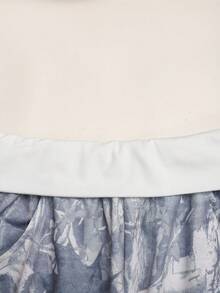 SHEIN 青少年女孩腰帶拼接乾枝圖案運動長褲 - 彩色 - 查看 4