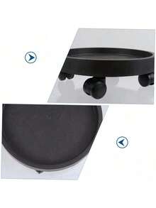 Plastic Flowerpot Tray With 4 Smooth Rollers And Thickened Base - Circular High-Quality Design, Suitable For Large Flowerpots, Garden Flowerpots, Indoor/Outdoor Garden Use - multicolor - View 2