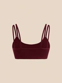 SHEIN Cheerettes 2件組女款素色休閒日常細肩帶運動內衣 - 彩色 - 查看 6