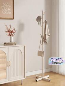 1 buah Rak Pakaian Ruang Keluarga Gaya Nordik Ringan dan Mewah, Rak Mantel Vertikal Modern Tipe Batang, Rak Mantel Sederhana untuk Kamar Tidur, Cocok untuk Selebriti Online di . - Putih - View 1
