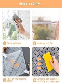 1 Roll Of Frosted Window Film, No Glue Required, Electrostatic Adsorption, Privacy Protection, Opaque, UV Resistant, Suitable For Bathrooms, Kitchens, And Offices. - multicolor - View 8