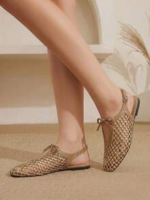 Styleloop Señoras, Uñas de Sauce, Hebillas, Zapatos Planos. - Marrón - Ver 9
