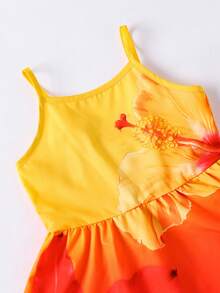 SHEIN 女童3件套洋裝，清新彩色花卉印花細肩帶A字軟質洋裝，充滿夏日活力與童年純真，適合外出、度假與夏季穿著 - 彩色 - 查看 9