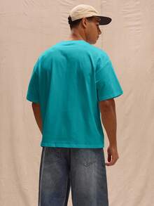Musero Boxy Fit Oversized T-Shirt Spring Summer Streetstyle Easter Vacation - Mint Blue - View 3