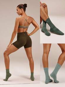 GLOWMODE Calcetines Crew Make A Move Grip Scrunch - Verde - Ver 8