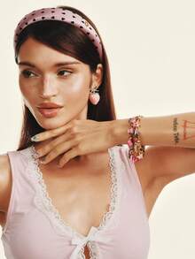 Popjeli DIY Cute Wind Bracelet, Number 7/Stars//Fruit/Ice Cream/Summer Travel - Gold - View 7