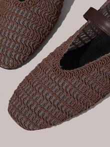 Styleloop Ladies, Willow Nails, Buckles, Flat Shoes. - dark brown - View 5