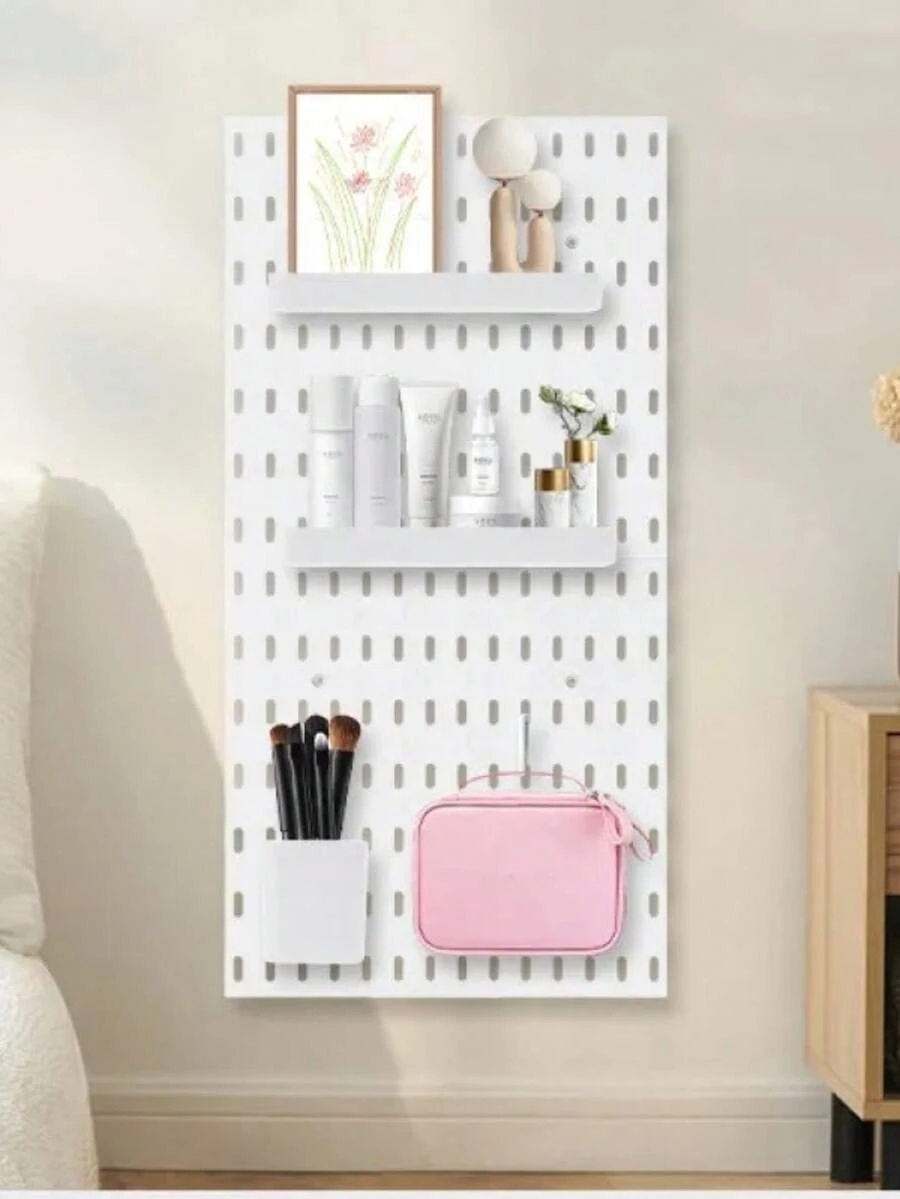 Pegboard Accessory Combination Wall Organizer Kit, Pegboard Rack For Bedrooms, Studies, Offices And Bathrooms - Multicolor - View 1