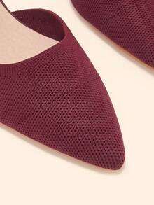 CUCCOO BASICS Damen Schuhe Klassisch Einfach Mode Damen Flache Schuhe Netz-Spleiß Damen Schuhe Temperament Elegant Tragen Damen Schuhe - Bordeaux - Übersicht 4