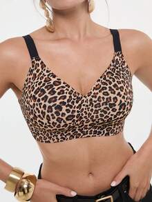 Bralution 1pc Women's Minimalist Comfortable Seamless Jelly Gel Wirefree Bra With Non-Removable Pads - Multicolor - View 8
