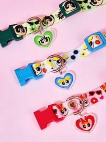 THE POWERPUFF GIRLS X PETSIN 卡通印花可愛寵物基礎款狗項圈 - 彩色 - 查看 11