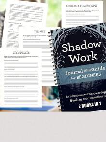 1/3 Livre - Lecture & Écriture/Journal, Manuel de Travail de l'Ombre - Cahier 2 en 1, Explorer et Guérir Votre Soi Inconscient Débutant, Exercices de Guidage pour la Guérison et la Culture, Guide Essentiel pour le Travail de l'Ombre Fournitures Scolaires, Rentrée Scolaire - Multicolore - Voir 7