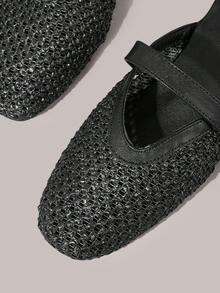 Styleloop Ladies, Willow Nails, Buckles, Flat Shoes. - Black - View 6