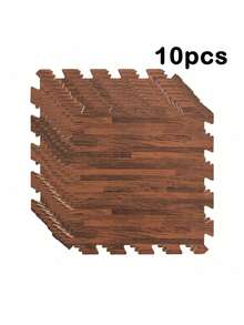 10Pcs 11.8Inch Wood Texture Interlocking Mat High Tenacity Non Slip Cushion Floor Tile Moisture Proof For Living Room Bedroom Kitchen Decor - multicolor - View 13