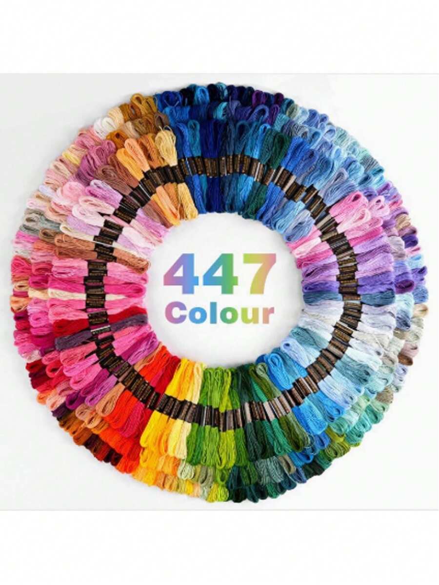 "5 Colors, 150 Colors, 200 Colors, 447 Colors, Cross Stitch, Embroidery Thread, Braided Thread, Handmade DIY Embroidery Thread - Multicolor - View 1