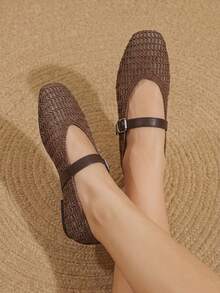 Styleloop Ladies, Willow Nails, Buckles, Flat Shoes. - dark brown - View 9