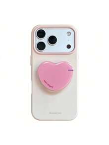ShellaStory An Ins Style Colorful Asymmetric Geometric Stand Compatible With Apple 17 Pro Phone Case 16 Personalized Soft Course 13 Applicable 15 Geometry, Simple Style, Clash Color Style, Niche, Ins Style - Pear white - View 6